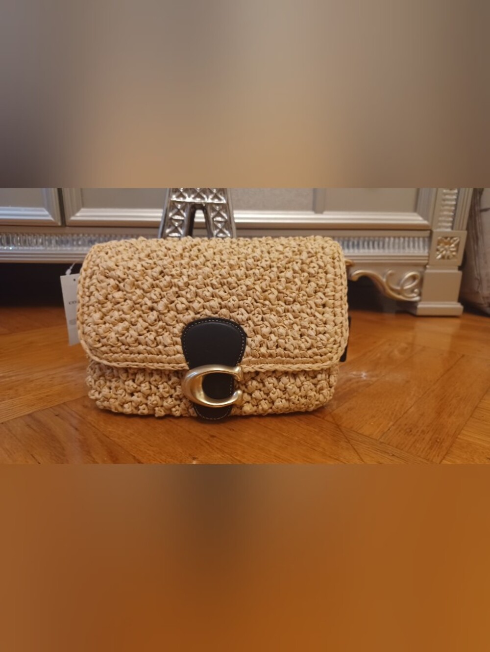 COACH SOFT STRAW TABBBY